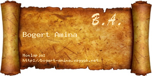 Bogert Amina névjegykártya
